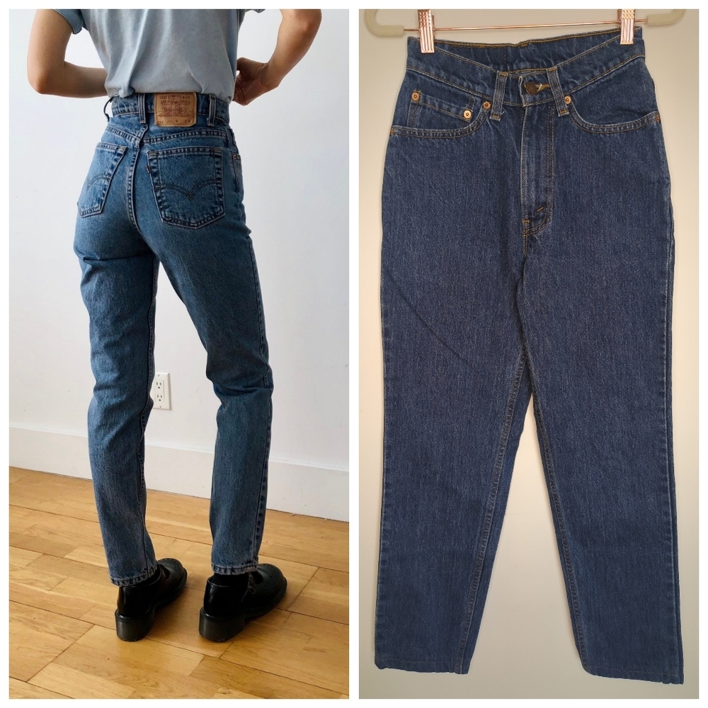 Levi's Vintage 512 25" Waist High Rise Slim Leg Medium Wash Jeans